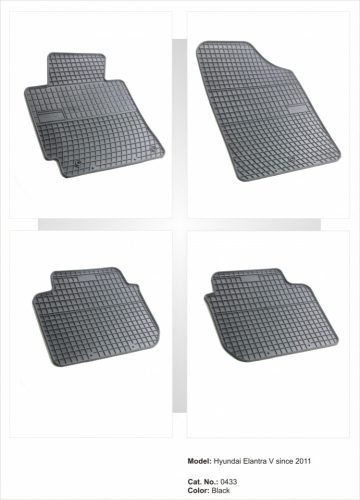 Spevnená pätová zóna Gumové autokoberce HYUNDAI Elantra V 2010- (433)