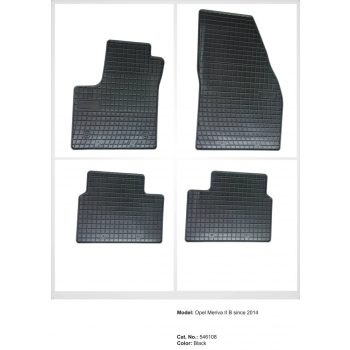   Spevnená pätová zóna Gumové autokoberce OPEL Meriva II B 2010- (546108)