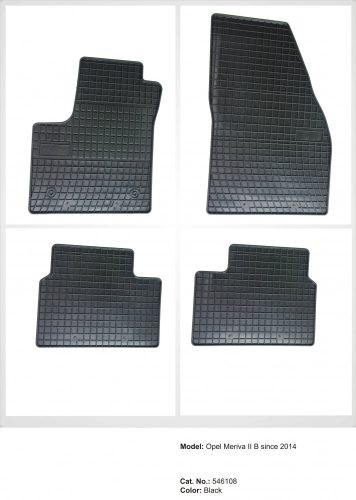 Spevnená pätová zóna Gumové autokoberce OPEL Meriva II B 2010- (546108)