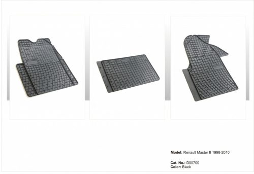 Spevnená pätová zóna Gumové autokoberce garnitúra RENAULT Master II 2003-2010 (D00700)