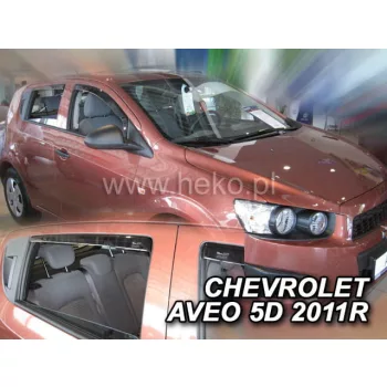   Heko 4-dielne deflektory okien Chevrolet Aveo 5-dverový hatchback 2011- (10535)
