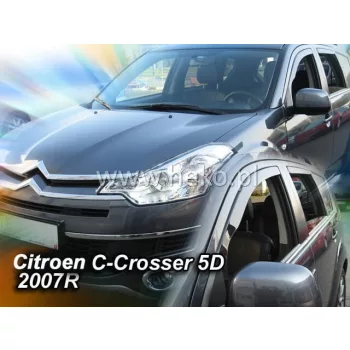   Heko 4-dielne deflektory okien Citroen C-crosser 5-dverový 2007-, Peugeot 4007 5-dverový 2007- (12239)