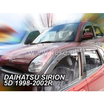   Heko 4-dielne deflektory okien Daihatsu Sirion 5-dverový hatchback 1998-2004 (13210)