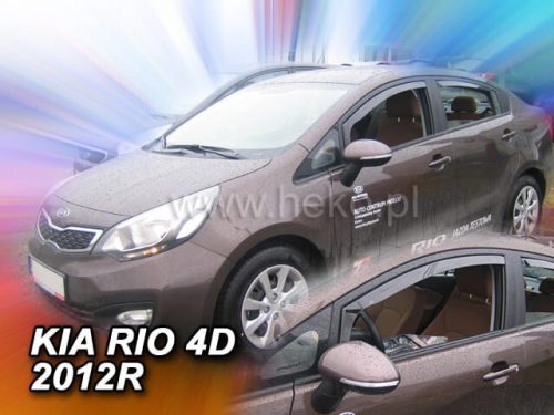 Heko 2 viaczložkový Deflektor vetra Kia Rio 4-dverový sedan 2011-, Kia Rio 5-dverový skosený zadný 2011- (20152)