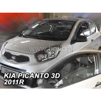   Heko 2-dielne deflektory okien KIA Picanto 3-dverový hatchback 2011- (20154)