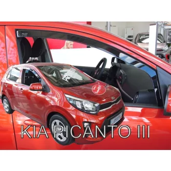   Heko 2-dielne deflektory okien KIA Picanto 5-dverový 2017- (20176)