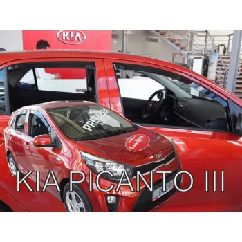   Heko 4-dielne deflektory okien KIA Picanto 5-dverový 2017- (20177)