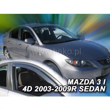   Heko 2-dielne deflektory okien Mazda 3 4-dverový sedan 2004-2008, Mazda 3 5-dverový hatchback 2003-2008 (2