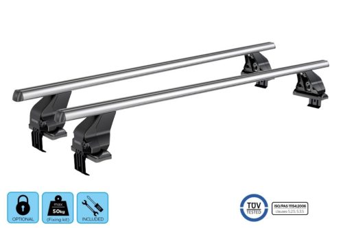Menabo Omega Alu L Strešné nosiče so zámkom KIT37G