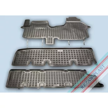   Rezaw čierne Gumové autokoberce RENAULT Trafic 5-dverový BUS 2015- (201923)