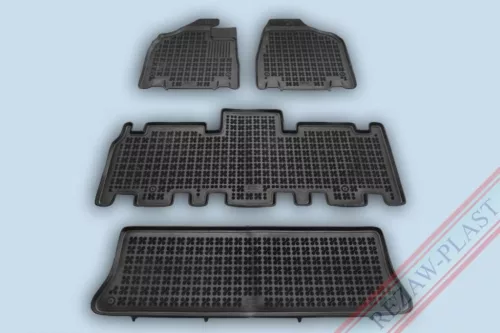 Rezaw čierne gumové koberce Kia CARNIVAL II 7-miestny 2005 - 2014