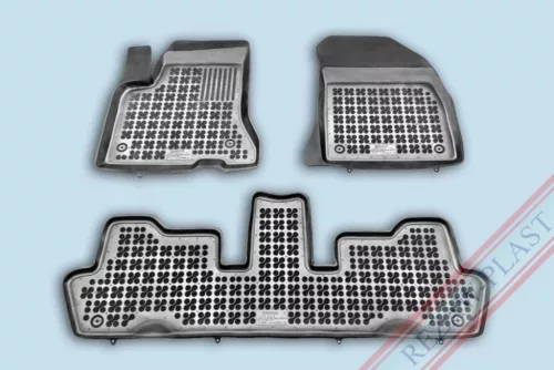 Rezaw čierne gumové koberce Citroen C4 Grand Picasso I Minivan 2006-2013 (201210)