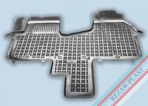 Rezaw čierne Gumové autokoberce RENAULT TRAFIC III Van 2 sedadlá, Vodičova strana extra posilnenie 2014-