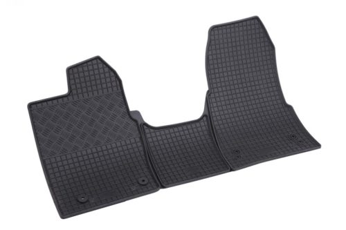 Eco presne padnúci Gumové autokoberce FORD Custom 2018-2023 2 alebo 3 sedadlové, manuálna prevodovka, textilná podlaha