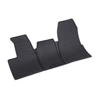  Eco presne padnúci Gumové autokoberce FORD Custom 2018-2023 2 sedadlové, automatická prevodovka, plastová podlaha