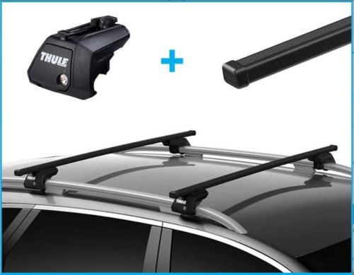 Thule SquareBar new čierne oceľ so strešnými lyžinami Strešný nosič (7104 712500)